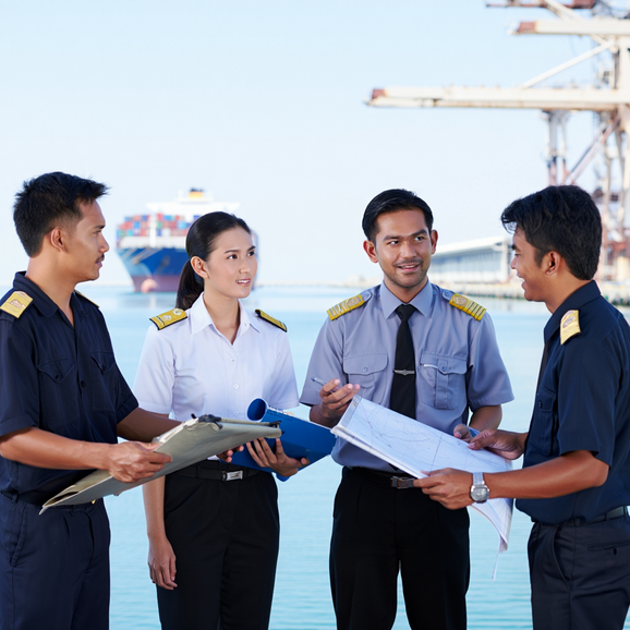 Certified Indonesian deck and engine officers for merchant vessel recruitment by PT Arta Bahari Indonesia maritime manpower supply company